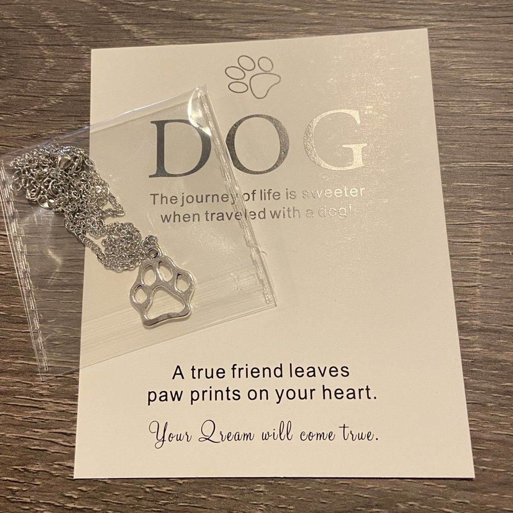 Dog print necklace